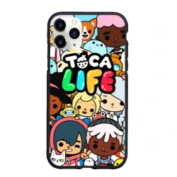 Чехол для iPhone 11 Pro Max матовый Toca Life персонажи из игры