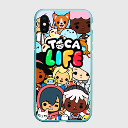 Чехол для iPhone XS Max матовый Toca Life персонажи из игры
