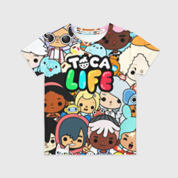 Детская футболка 3D Toca Life персонажи из игры