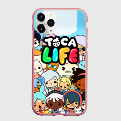 Чехол для iPhone 11 Pro Max матовый Toca life персонажи