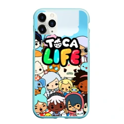 Чехол для iPhone 11 Pro Max матовый Toca life персонажи