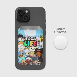 Картхолдер Magsafe магнитный Toca life персонажи - фото 2