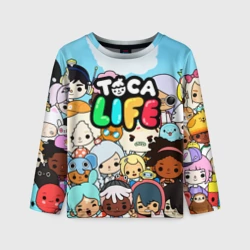 Детский лонгслив 3D Toca life персонажи