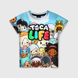 Детская футболка 3D Toca life персонажи
