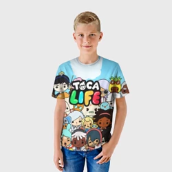 Детская футболка 3D Toca life персонажи - фото 2