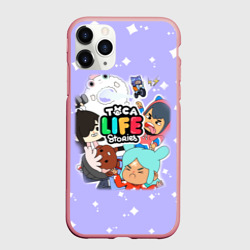 Чехол для iPhone 11 Pro Max матовый Toca Boca все персонажи Тока Бока