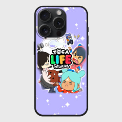 Чехол силиконовый для Apple iPhone 15 Pro матовый Toca Boca все персонажи Тока Бока