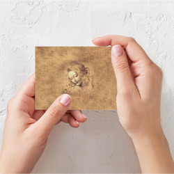 Поздравительная открытка Леонардо да Винчи "La Scapigliata" - фото 2