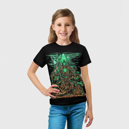 Детская футболка 3D с принтом Отряд Некронов, вид сбоку #3