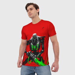 Мужская футболка 3D Воин некрона - фото 2