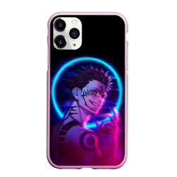 Чехол для iPhone 11 Pro Max матовый Sukuna Jujutsu Kaisen neon сукуна неон