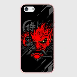 Чехол для iPhone 5/5S матовый Cyberpunk 2077 samurai