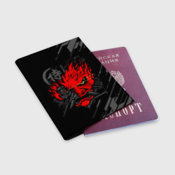 Обложка для паспорта матовая кожа Cyberpunk 2077 samurai - фото 2