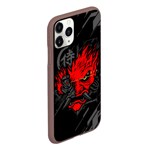 Чехол для iPhone 11 Pro Max матовый Cyberpunk 2077 samurai, цвет коричневый - фото 3