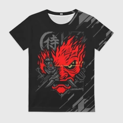 Женская футболка 3D Cyberpunk 2077 samurai