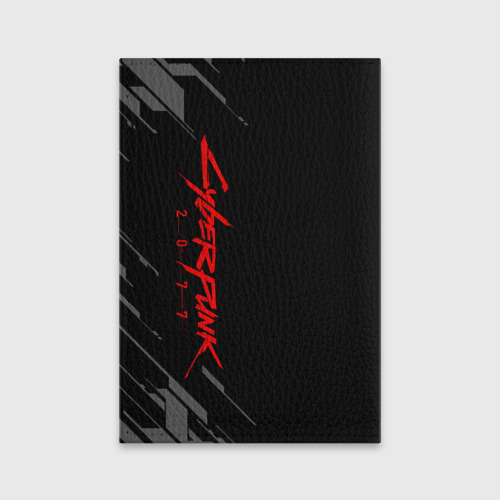 Обложка для паспорта матовая кожа Cyberpunk 2077 samurai, цвет черный - фото 2