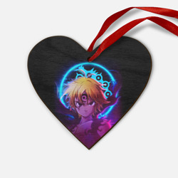 Деревянная игрушка Сердце Meliodas 7 daedly sins Мелиодас