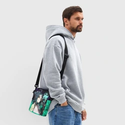 Сумка через плечо 3D Сяо Геншин Импакт в неоновом огне - фото 2