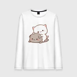 Мужской лонгслив хлопок Котики играют 02