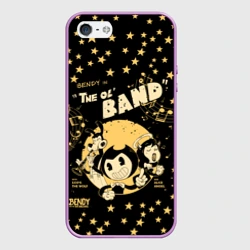 Чехол для iPhone 5/5S матовый Stars bendy and the Ink machine