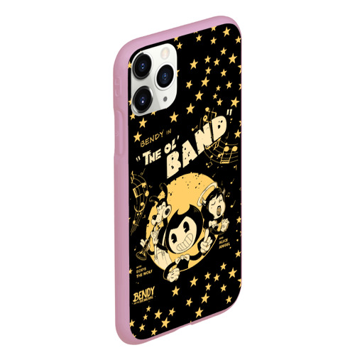 Чехол для iPhone 11 Pro Max матовый Stars bendy and the Ink machine, цвет розовый - фото 3