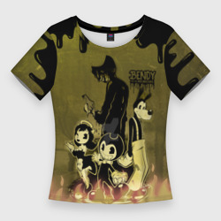 Женская футболка 3D Slim Friends Bendy and the ink machine