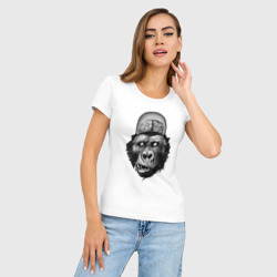 Женская футболка хлопок Slim Gorilla brains - фото 2