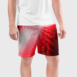 Мужские шорты спортивные Красная космическая спираль - фото 2