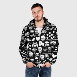 Мужская ветровка 3D UNDERTALE PATTERN БЕЛЫЙ - фото 2