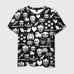 Мужская футболка 3D UNDERTALE PATTERN БЕЛЫЙ