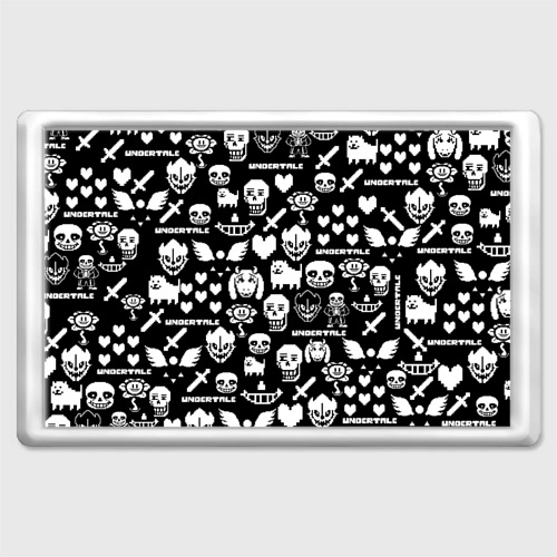 Магнит 45*70 UNDERTALE PATTERN БЕЛЫЙ, цвет прозрачный