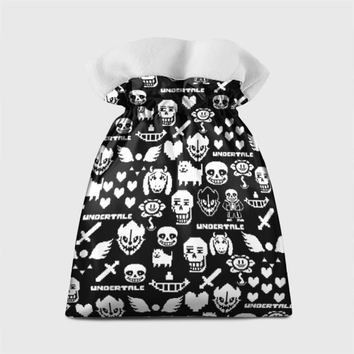 Подарочный 3D мешок UNDERTALE PATTERN БЕЛЫЙ - фото 2