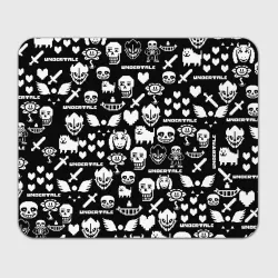 Прямоугольный коврик для мышки UNDERTALE PATTERN БЕЛЫЙ