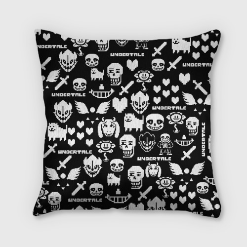 Подушка 3D UNDERTALE PATTERN БЕЛЫЙ - фото 2