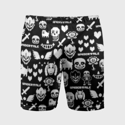 Мужские шорты спортивные UNDERTALE PATTERN БЕЛЫЙ