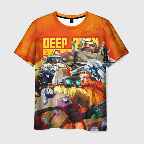 Мужская футболка с принтом Deep Rock Galactic Герои, вид спереди №1