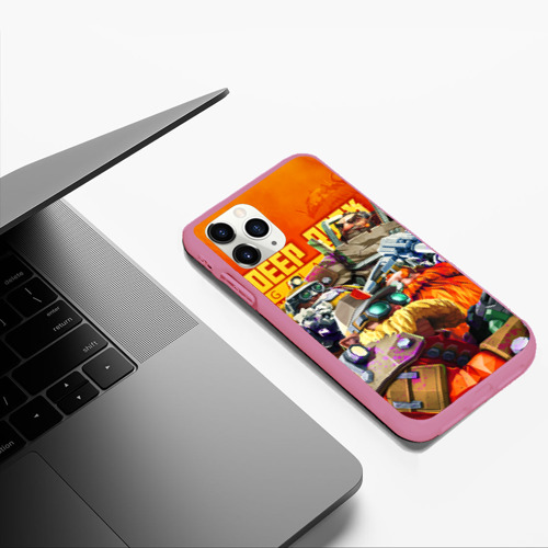 Чехол для iPhone 11 Pro Max матовый Deep Rock Galactic Герои, цвет малиновый - фото 5