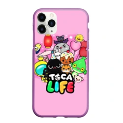Чехол для iPhone 11 Pro Max матовый Toca Boca Тока Бока животные