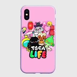 Чехол для iPhone XS Max матовый Toca Boca Тока Бока животные