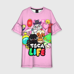Детское платье 3D Toca Boca Тока Бока животные