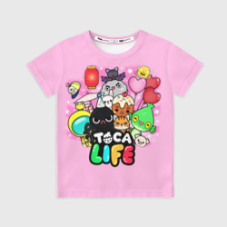 Детская футболка 3D Toca Boca Тока Бока животные