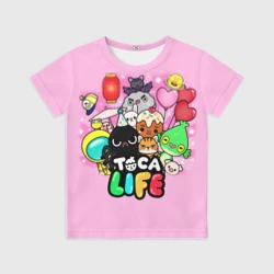 Детская футболка 3D Toca Boca Тока Бока животные