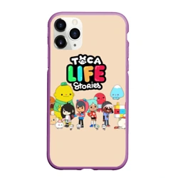 Чехол для iPhone 11 Pro Max матовый Toca Boca персонажи из Тока Бока