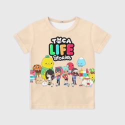 Детская футболка 3D Toca Boca персонажи из Тока Бока