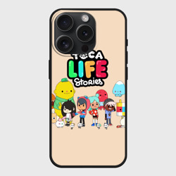 Чехол силиконовый для Apple iPhone 15 Pro матовый Toca Boca персонажи из Тока Бока