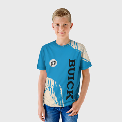 Детская футболка 3D с принтом Buick | Logo | emblem, фото на моделе #1