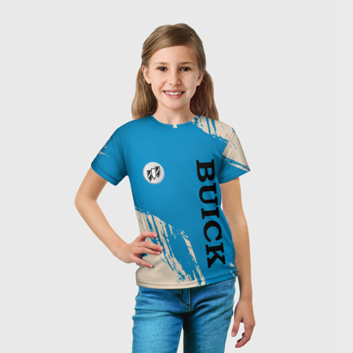 Детская футболка 3D с принтом Buick | Logo | emblem, вид сбоку #3