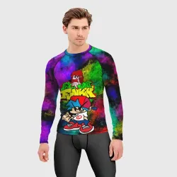 Мужской рашгард 3D Friday Night Funkin Boy and Girl - фото 2