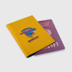 Обложка для паспорта матовая кожа Mr Beast Pixel Art - фото 2