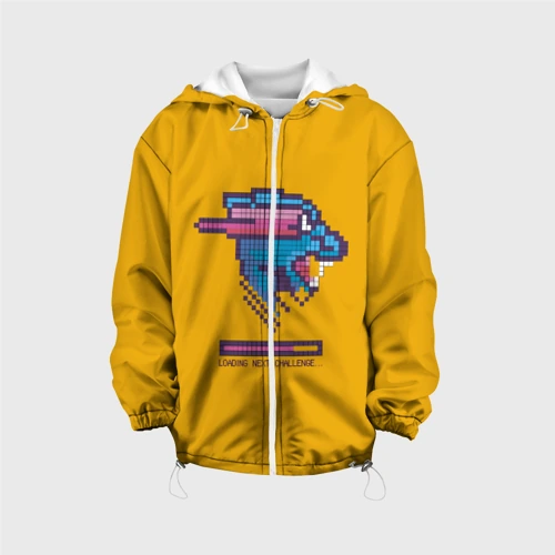 Детская куртка 3D Mr Beast Pixel Art